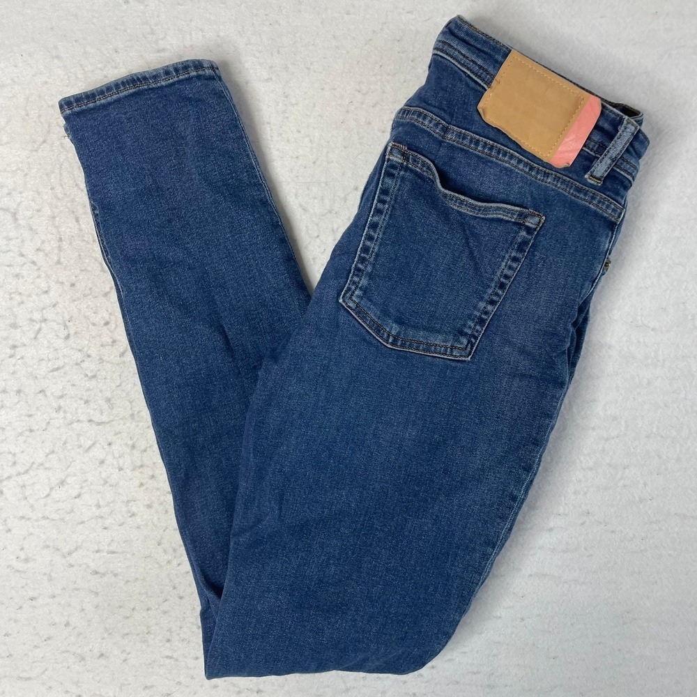 Acne‎ Studios Bla Konst Climb Mid Blue Jeans Womens 31 Skinny Fit Mid Rise Denim